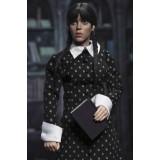 NECA WEDNESDAY ADDAMS CLASSIC DRESS CLOTHED PVC ACTION FIGURE