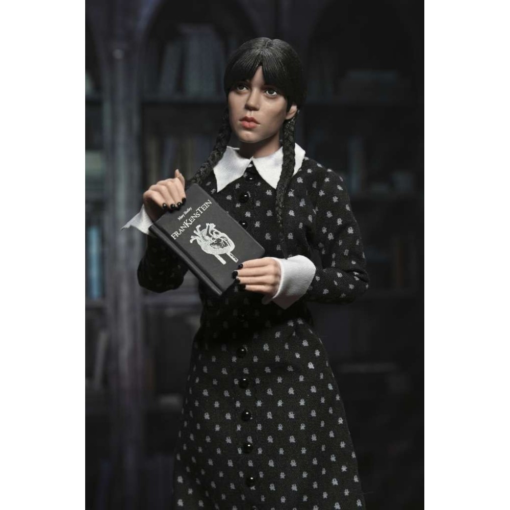 WEDNESDAY ADDAMS CLASSIC DRESS CLOTHED ACTION FIGURE NECA