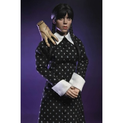 NECA WEDNESDAY ADDAMS CLASSIC DRESS CLOTHED PVC ACTION FIGURE