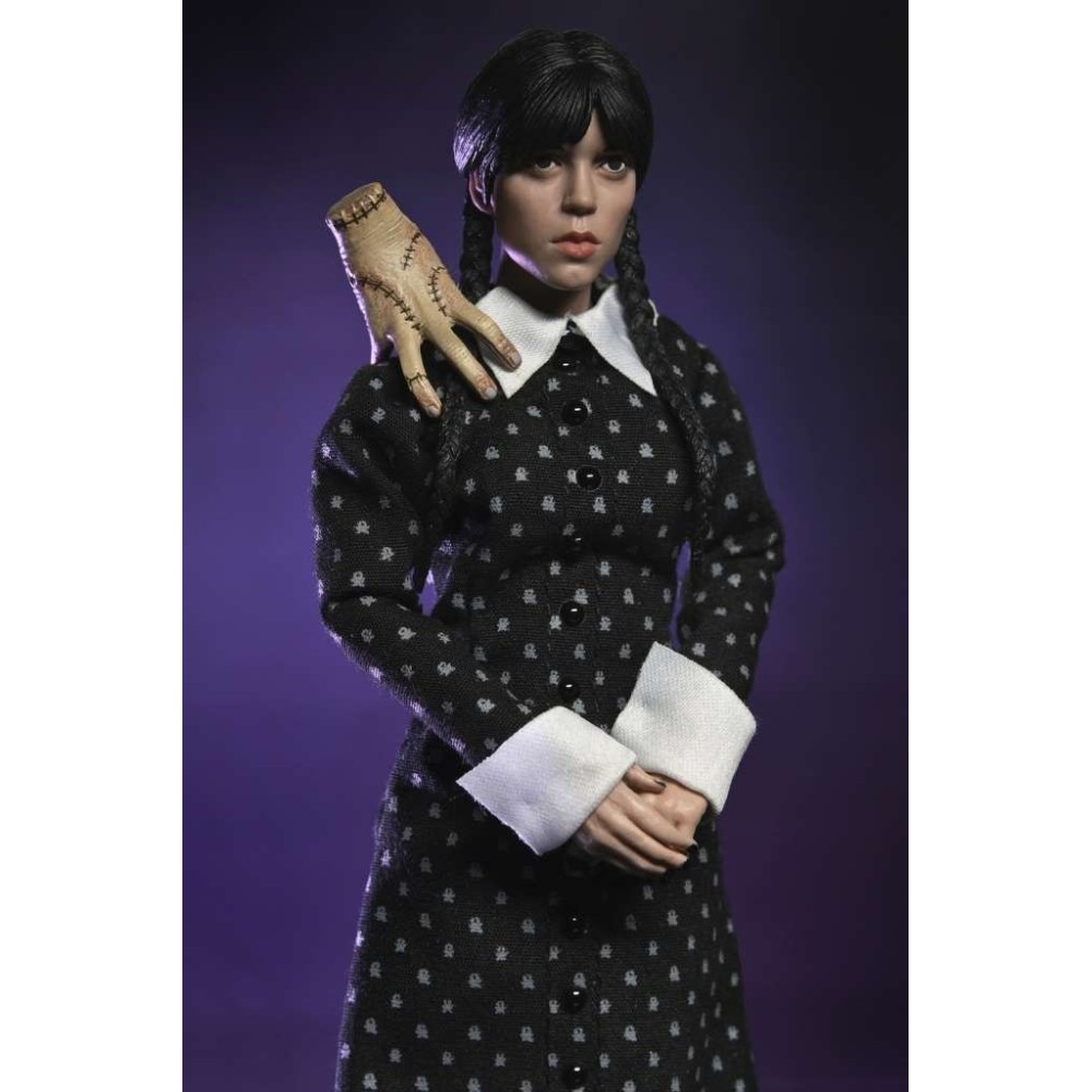 WEDNESDAY ADDAMS CLASSIC DRESS CLOTHED ACTION FIGURE NECA