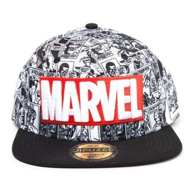 MARVEL LOGO WITH STRIPS ALL OVER CAPPELLO DIFUZED