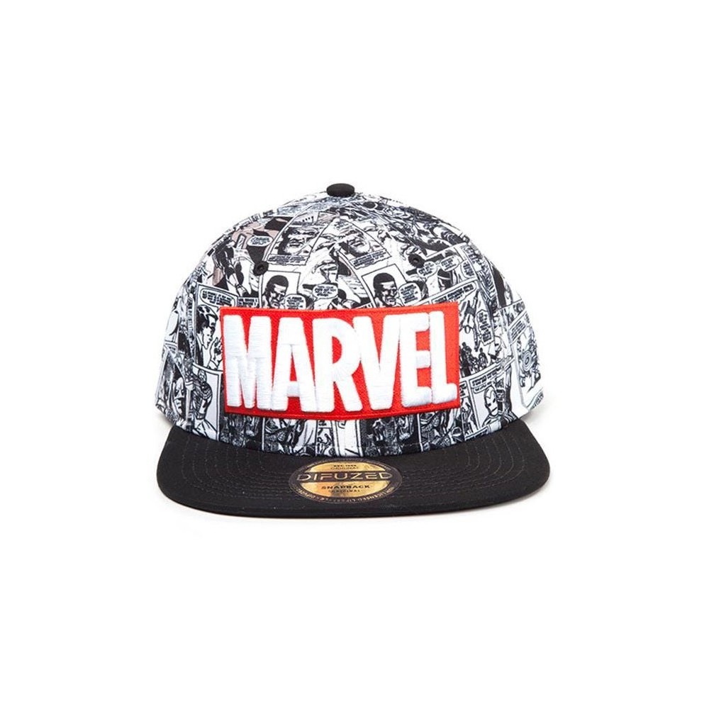 MARVEL LOGO WITH STRIPS ALL OVER CAPPELLO DIFUZED