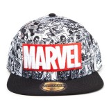 DIFUZED MARVEL LOGO WITH STRIPS ALL OVER BASEBALL CAP