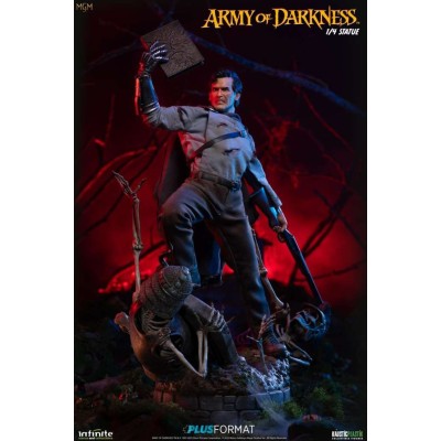 INFINITE STATUE ARMY OF DARKNESS ASH WILLIAMS 1/4 SCALE PLUS FORMAT STATUE RESIN FIGURE