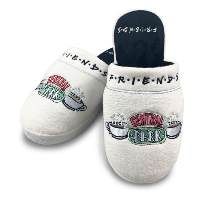 FRIENDS CENTRAL PERK WHITE PANTOFOLE TAGLIA EU 35-38 GROOVY UK