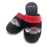 GROOVY UK  FRIENDS CENTRAL PERK BLACK SLIPPERS SIZE EU 35-38