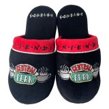 GROOVY UK  FRIENDS CENTRAL PERK BLACK SLIPPERS SIZE EU 35-38
