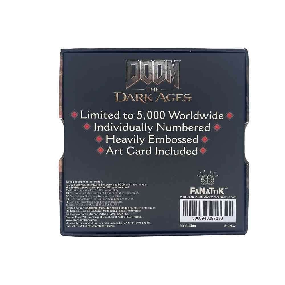 FANATTIK DOOM THE DARK AGES DOOM SLAYER SHIELD MEDALLION LIMITED REPLICA