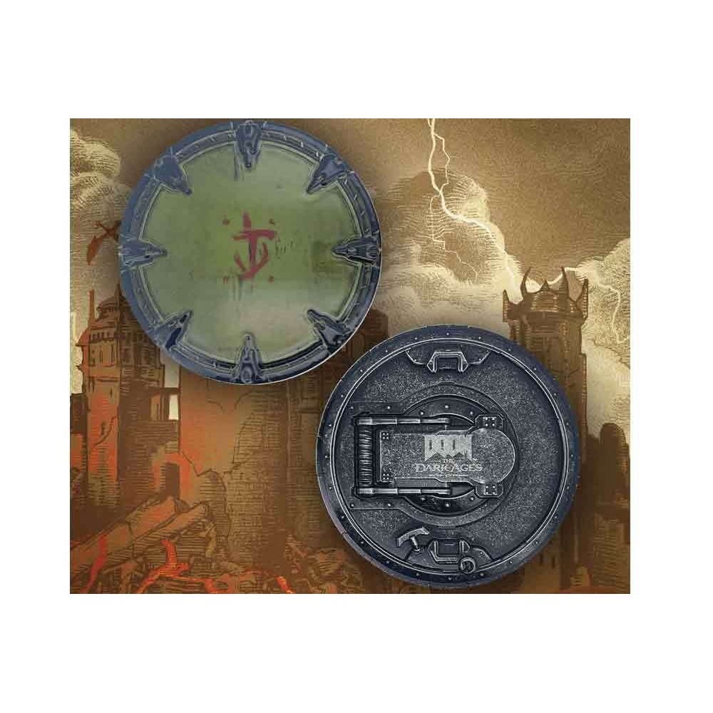 FANATTIK DOOM THE DARK AGES DOOM SLAYER SHIELD MEDALLION LIMITED REPLICA
