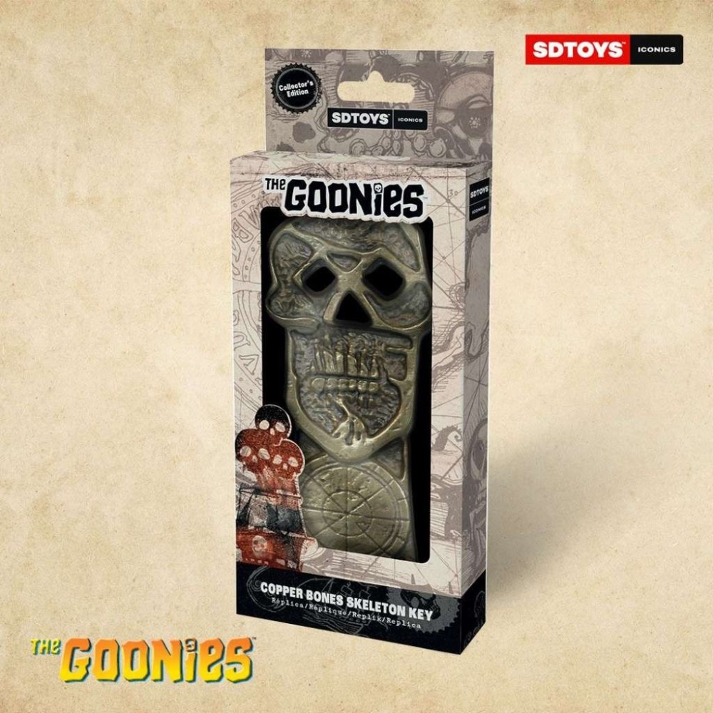 SD TOYS THE GOONIES COPPER BONES SKELETON KEY METAL REPLICA