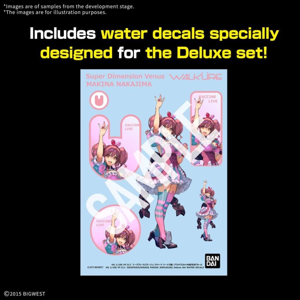 HG HIGH GRADE VF-31C SIEGFRIED MIRAGE FARINA JENIUS USE DELUXE SET 1/100 MODEL KIT ACTION FIGURE BANDAI