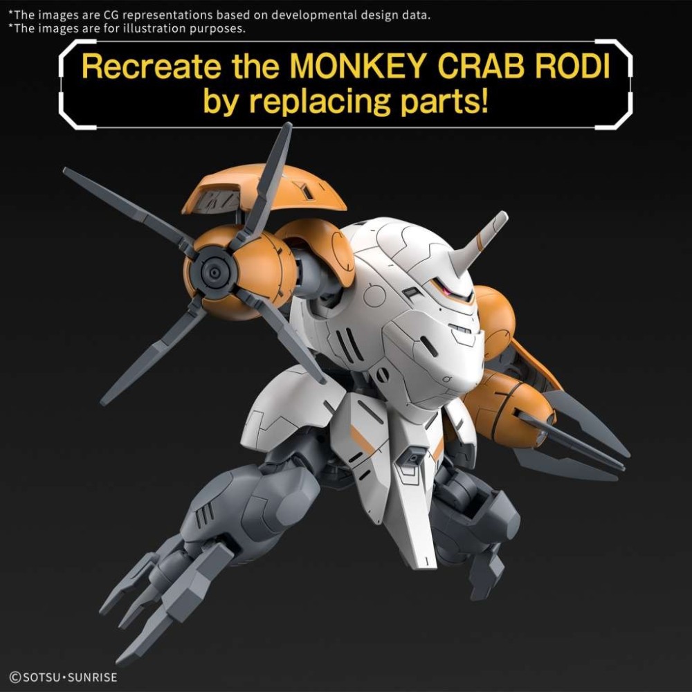 BANDAI HIGH GRADE HG MONKEY RODI (CRAB) 1/144 SCALE MODEL KIT GUNPLA PVC FIGURE