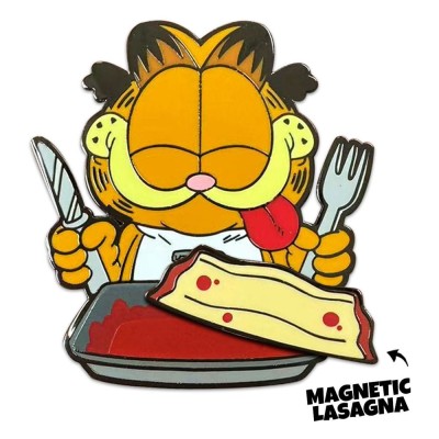 GARFIELD LASAGNA DINNER MAGNETIC PIN BADGE SPILLA YOUTOOZ
