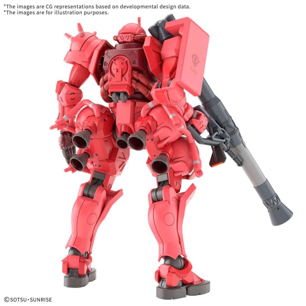 BANDAI HIGH GRADE HG ZAKU CHAR GQ 1/144 SCALE MODEL KIT GUNPLA PVC FIGURE