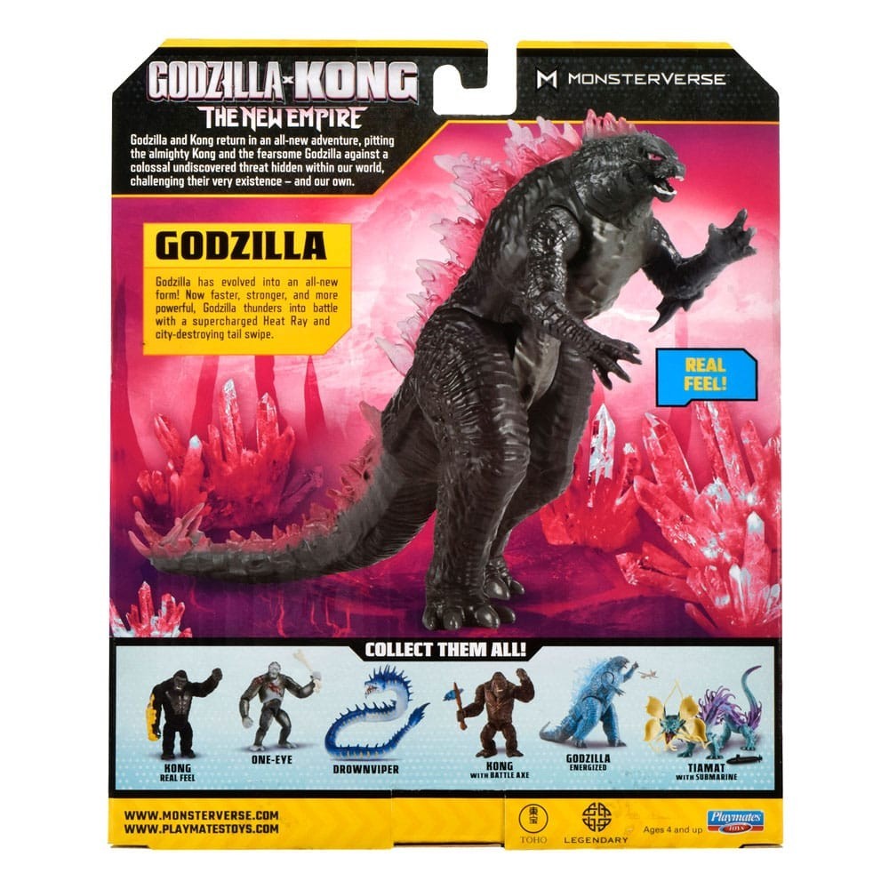 GODZILLA X KONG THE NEW EMPIRE GODZILLA REAL FEEL ACTION FIGURE PLAYMATES TOYS