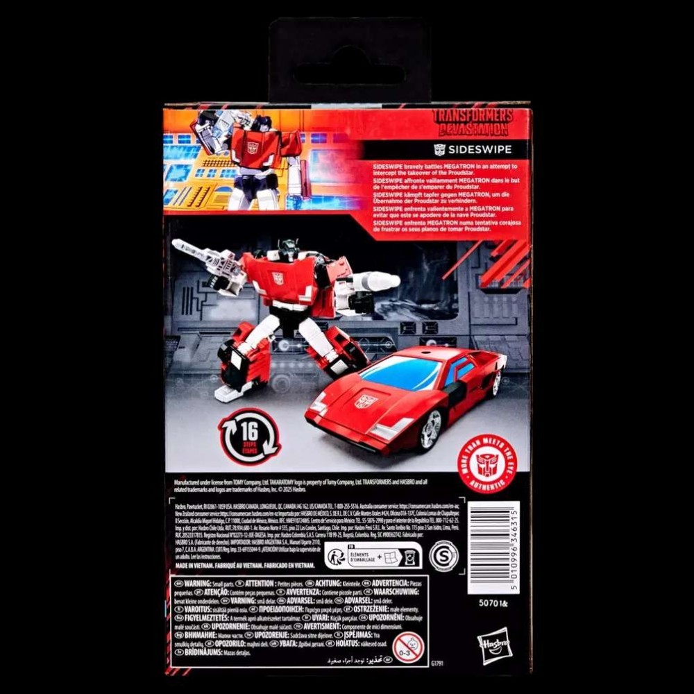 TRANSFORMERS DEVASTATION STUDIO SERIES SIDESWIPE ACTION FIGURE HASBRO