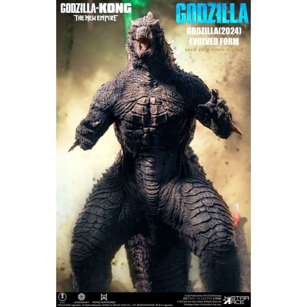 STAR ACE GODZILLA X KONG THE NEW EMPIRE GODZILLA EVOLVED FORM DLX VERSION STATUE
