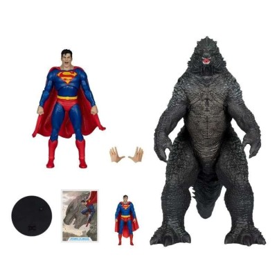DC JUSTICE LEAGUE MONSTERVERSE SUPERMAN VS GODZILLA ACTION FIGURE MC FARLANE