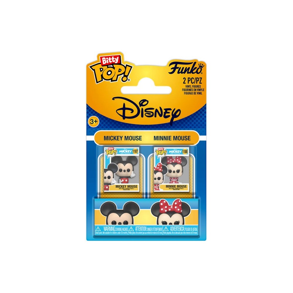 FUNKO BITTY POP! DISNEY MICKEY MOUSE e MINNIE VINYL MINI FIGURE FUNKO