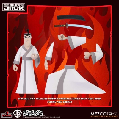 SAMURAI JACK 5 POINTS DELUXE SET 3X ACTION FIGURES MEZCO TOYS