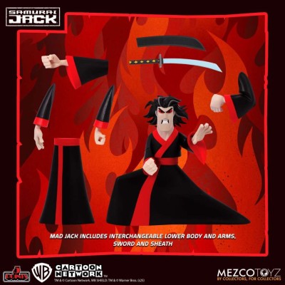 SAMURAI JACK 5 POINTS DELUXE SET 3X ACTION FIGURES MEZCO TOYS