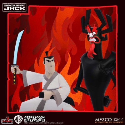SAMURAI JACK 5 POINTS DELUXE SET 3X ACTION FIGURES MEZCO TOYS