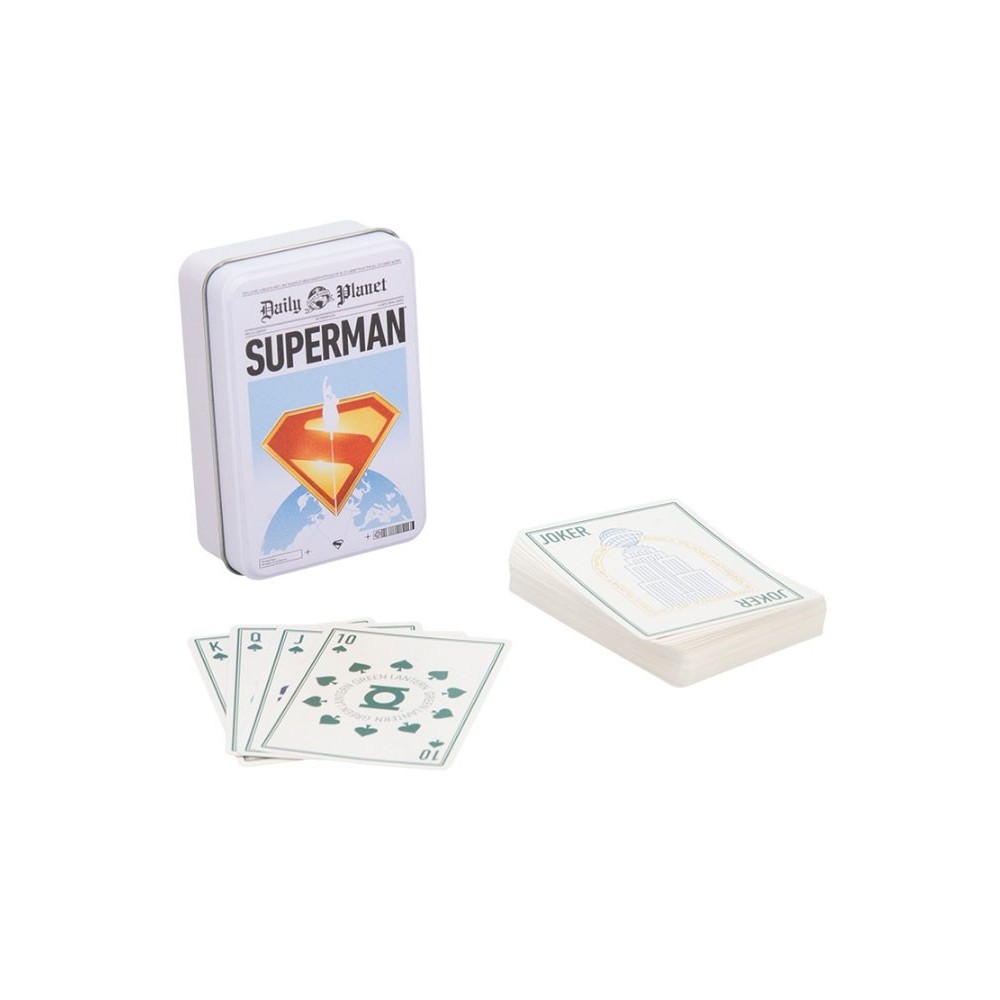 PALADONE PRODUCTS DC SUPERMAN POKER PLAYING CARDS TIN SET