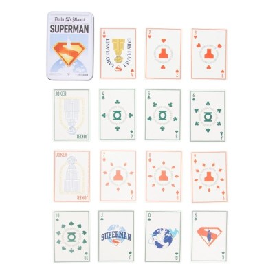 PALADONE PRODUCTS DC SUPERMAN POKER PLAYING CARDS TIN SET