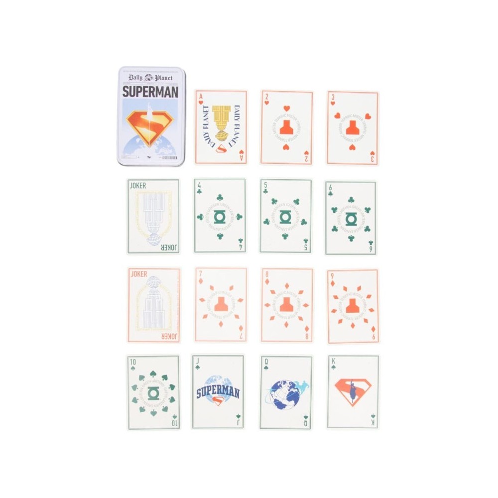PALADONE PRODUCTS DC SUPERMAN POKER PLAYING CARDS TIN SET