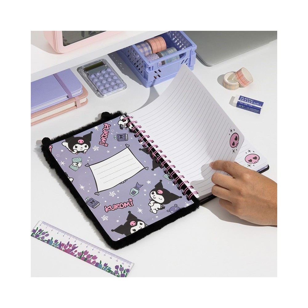 PALADONE PRODUCTS HELLO KITTY KUROMI FLUFFY A5 NOTEBOOK