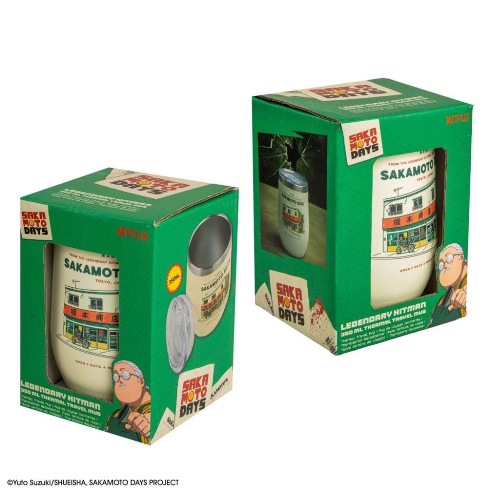 CINEREPLICAS SAKAMOTO DAYS THE LEGENDARY HITMAN THERMAL TRAVEL MUG