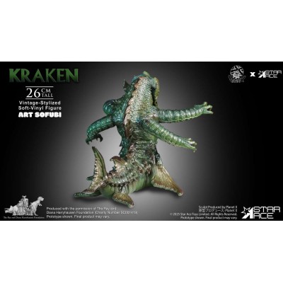 RAY HARRYHAUSEN KRAKEN ART SOFUBI VINTAGE STYLE SOFT VINYL STATUA 26CM FIGURE STAR ACE