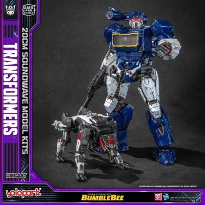 YOLOPARK TRANSFORMERS BUMBLEBEE SOUNDWAVE MODEL KIT AMK PRO SERIES METAL & PVC ACTION FIGURE