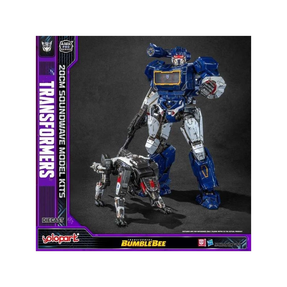 YOLOPARK TRANSFORMERS BUMBLEBEE SOUNDWAVE MODEL KIT AMK PRO SERIES METAL & PVC ACTION FIGURE