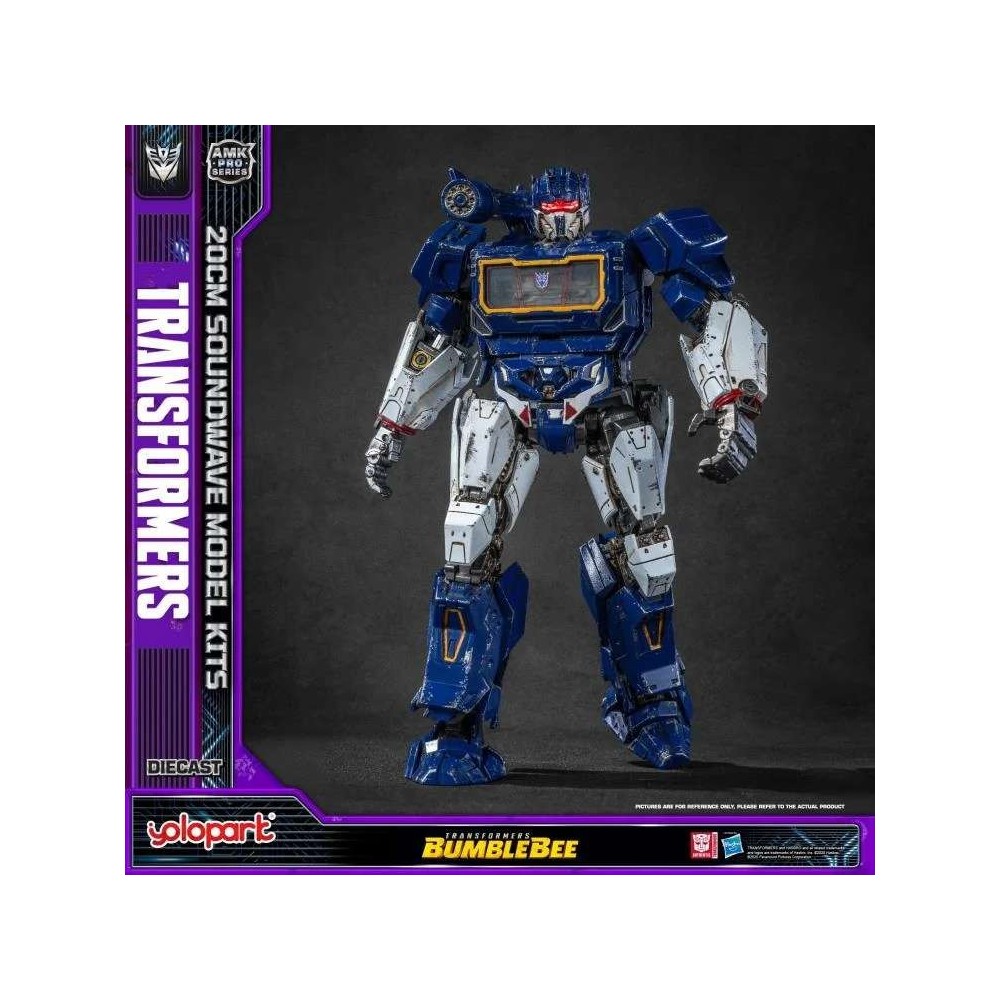 YOLOPARK TRANSFORMERS BUMBLEBEE SOUNDWAVE MODEL KIT AMK PRO SERIES METAL & PVC ACTION FIGURE