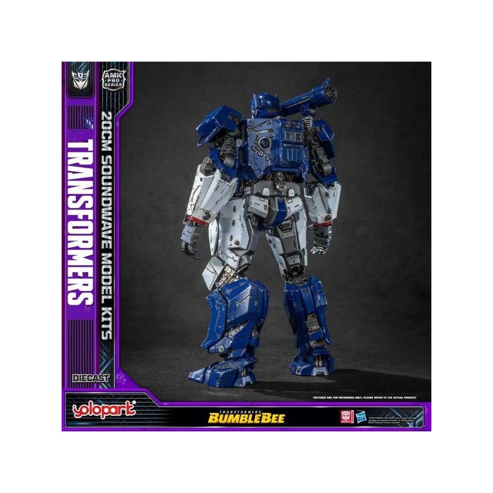 YOLOPARK TRANSFORMERS BUMBLEBEE SOUNDWAVE MODEL KIT AMK PRO SERIES METAL & PVC ACTION FIGURE