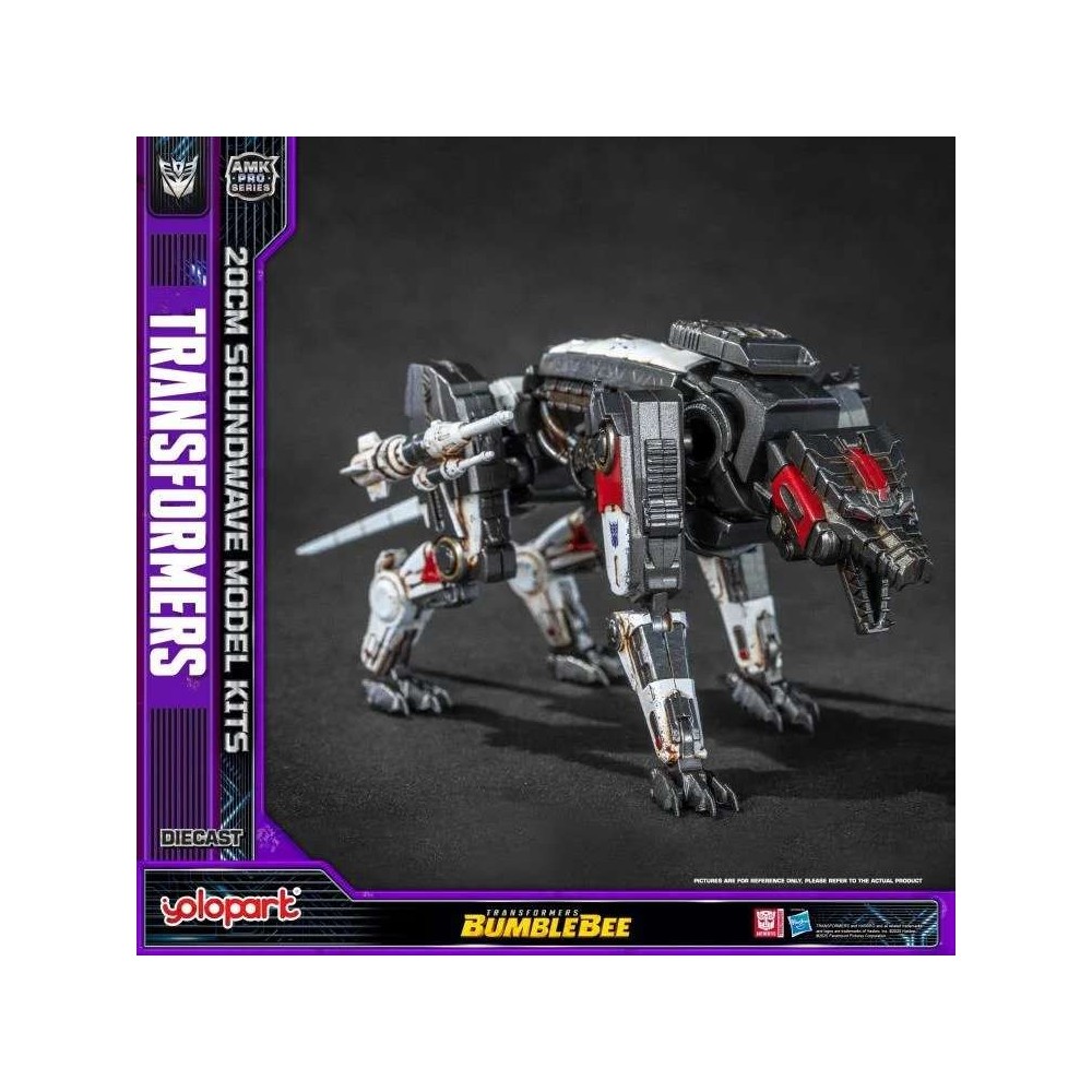 YOLOPARK TRANSFORMERS BUMBLEBEE SOUNDWAVE MODEL KIT AMK PRO SERIES METAL & PVC ACTION FIGURE