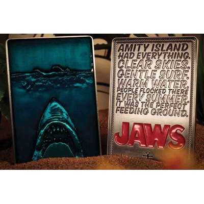 FANATTIK JAWS LO SQUALO 50TH ANNIVERSARY MOVIE POSTER METAL INGOT