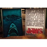 JAWS LO SQUALO 50TH ANNIVERSARY MOVIE POSTER LINGOTTO IN METALLO FANATTIK