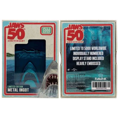 JAWS LO SQUALO 50TH ANNIVERSARY MOVIE POSTER LINGOTTO IN METALLO FANATTIK