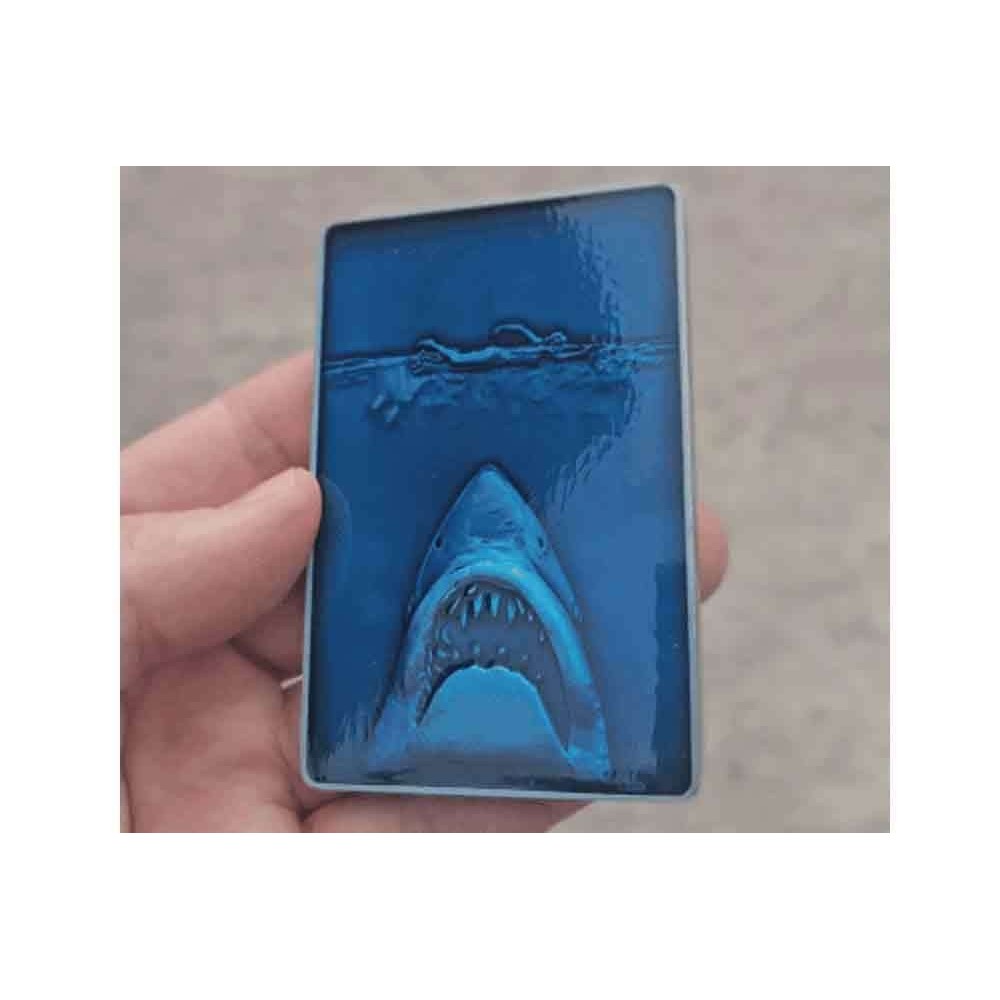 JAWS LO SQUALO 50TH ANNIVERSARY MOVIE POSTER LINGOTTO IN METALLO FANATTIK