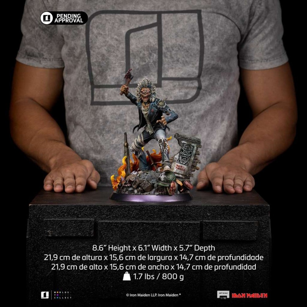 IRON STUDIOS IRON MAIDEN EDDIE 50TH ANN. ART SCALE 1/10 STATUE RESIN FIGURE