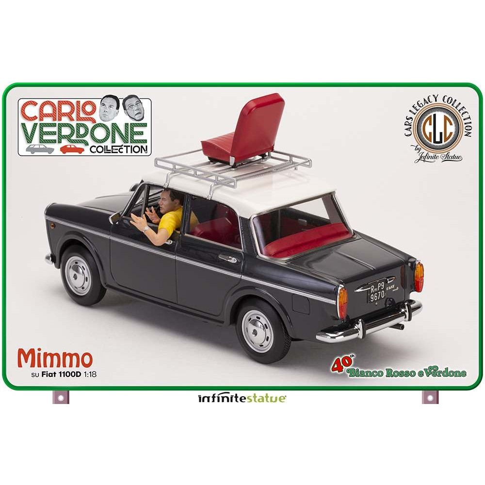 BIANCO ROSSO E VERDONE MIMMO SU FIAT 1100 1/18 SCALE FIGURE REPLICA INFINITE STATUE