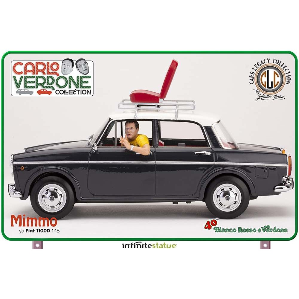BIANCO ROSSO E VERDONE MIMMO SU FIAT 1100 1/18 SCALE FIGURE REPLICA INFINITE STATUE