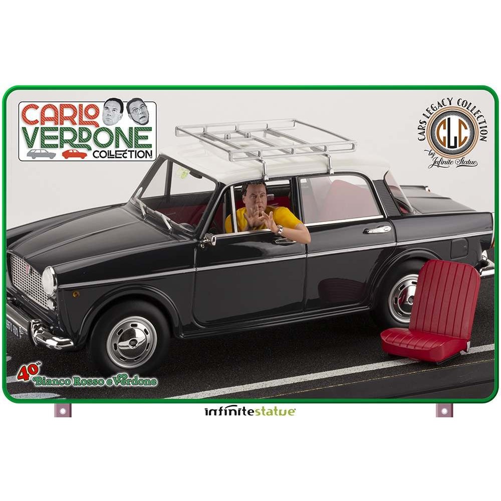 BIANCO ROSSO E VERDONE MIMMO SU FIAT 1100 1/18 SCALE FIGURE REPLICA INFINITE STATUE