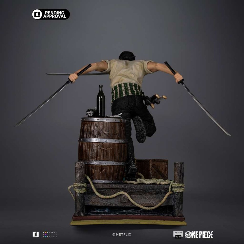 ONE PIECE NETFLIX RORONOA ZORO ART SCALE 1/10 STATUA FIGURE IRON STUDIOS