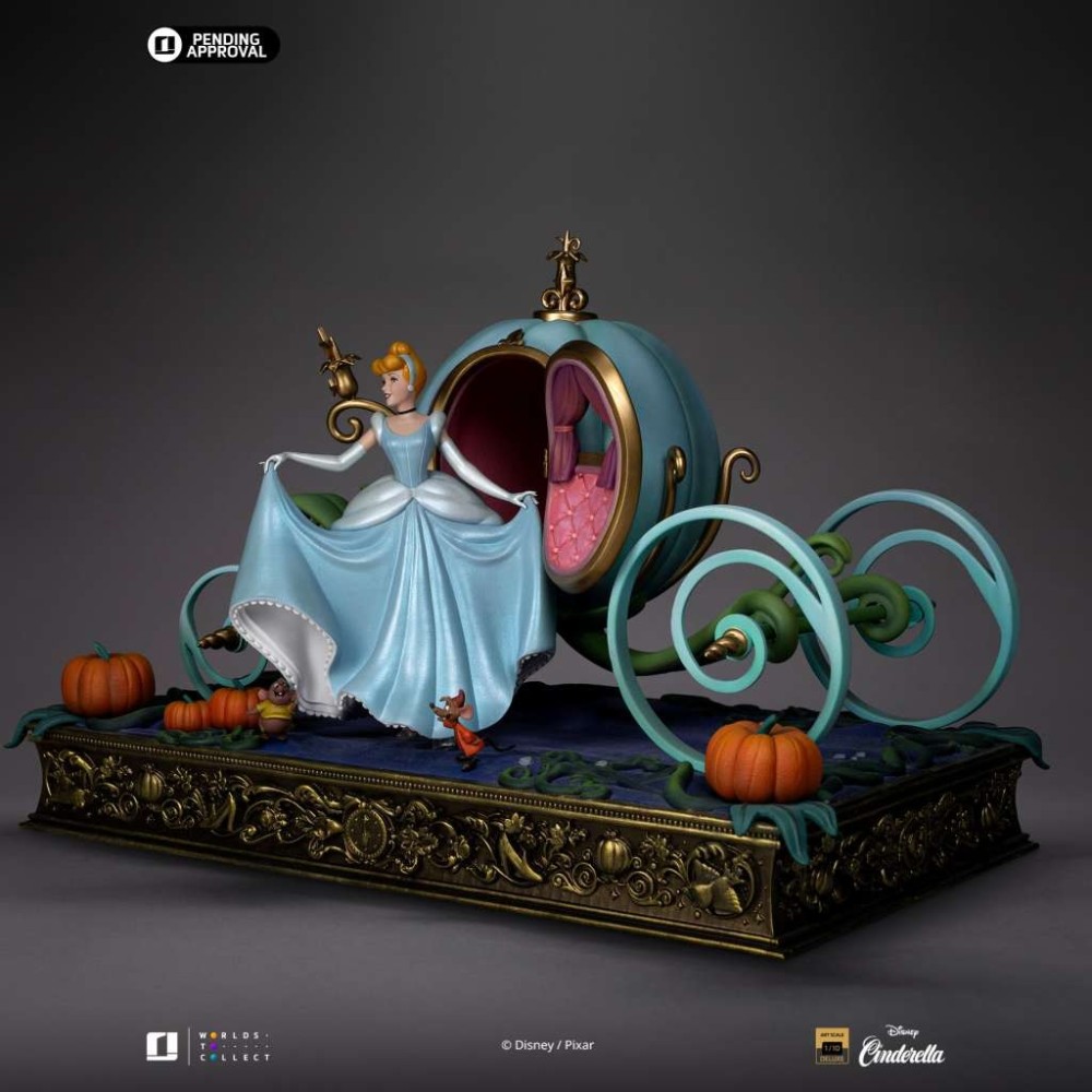 DISNEY CLASSICS CENERENTOLA CINDERELLA ART SCALE DELUXE 1/10 STATUA FIGURE IRON STUDIOS