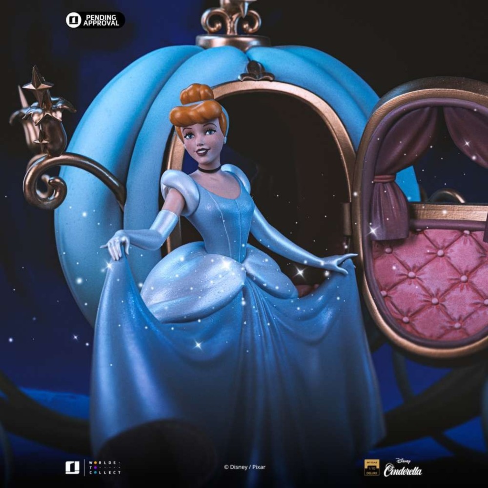 DISNEY CLASSICS CENERENTOLA CINDERELLA ART SCALE DELUXE 1/10 STATUA FIGURE IRON STUDIOS