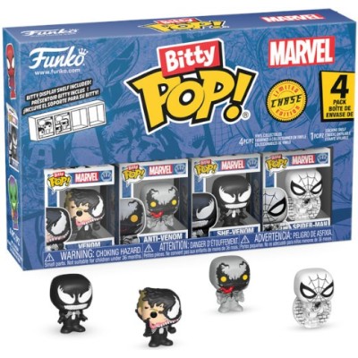 FUNKO FUNKO BITTY POP! MARVEL SPIDER-MAN 4 PACK CHASE EDITION VINYL MINI FIGURES