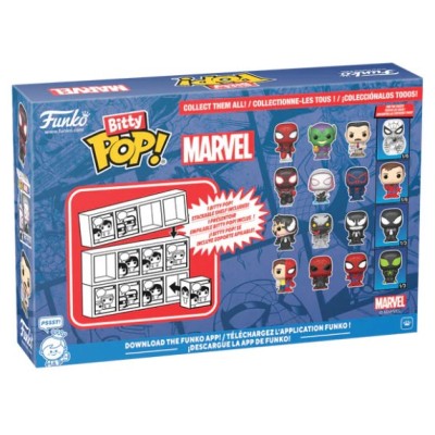FUNKO BITTY POP! MARVEL SPIDER-MAN 4 PACK CHASE EDITION VINYL MINI FIGURE FUNKO